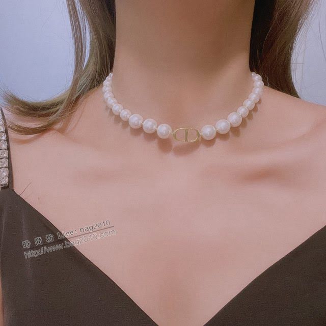 Dior飾品 迪奧經典推薦款jadior珍珠項鏈 Dior頸鏈  zgd1065